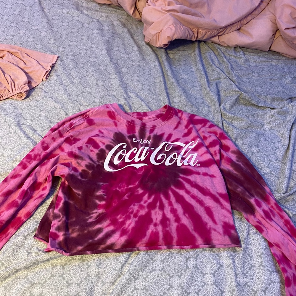 Coke long sleeve crop top